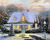 Thomas Kinkade Christmas Eve painting